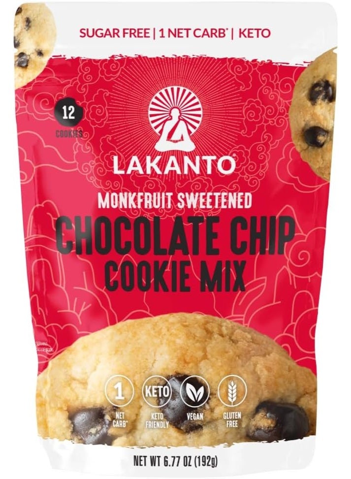 LAKANTO Lacanto, Chocolate Chip Cookie Mix, 6.77 oz (192 g) - Image 1